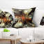 Œuvre d'art fractal brun - coussin imprimé abstrait-30140932-30140935