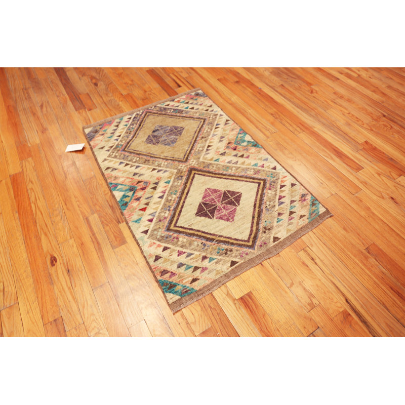 Nazmiyal Collection Contemporary Geometric Ivory Rug 3ft 6in X 5ft