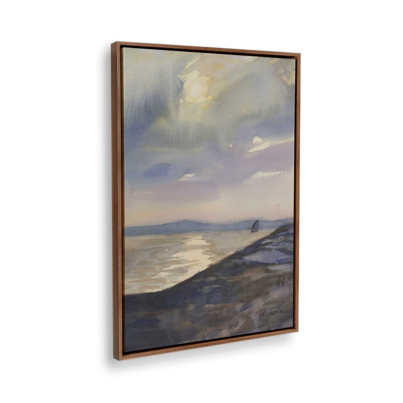 «Evening Sail» par Stephen Calcasola, reproduction d'art sur toile, H 12 po x l 8 po, Brun