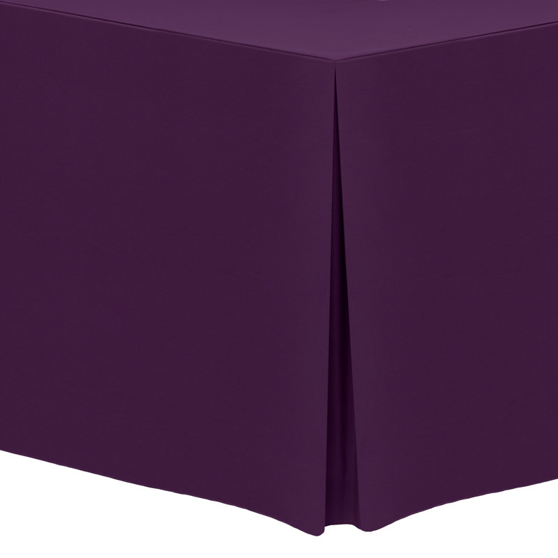 Solid Color Tablecloth, 18" x 48", Aubergine, 1