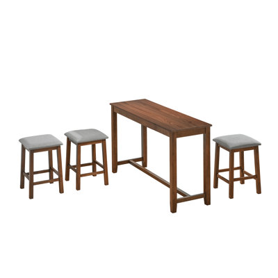60" Table with 3 Barstools (4-pc set)