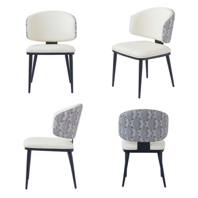 Upholstered Metal Leg Dining Chair