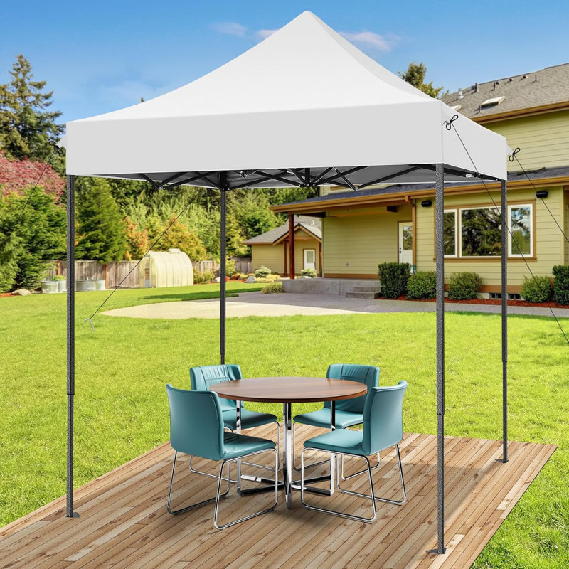 2 x 2m Steel Canopy, White