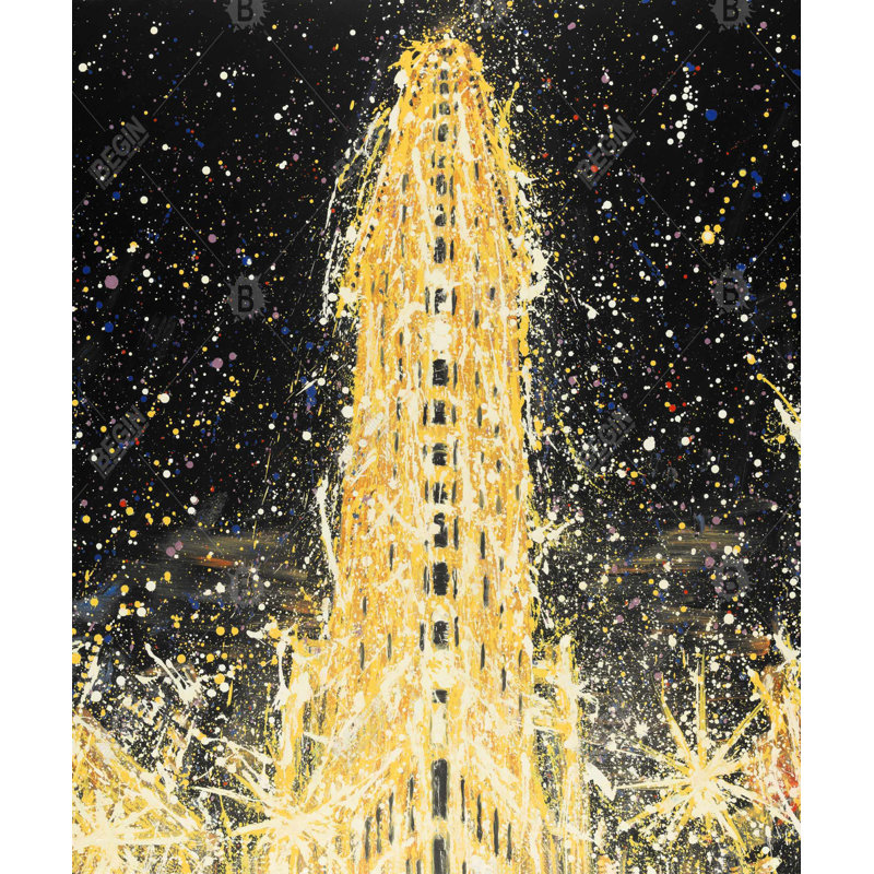 Abstrait Flatiron Building, impression d'art sur décor de chambre à coucher