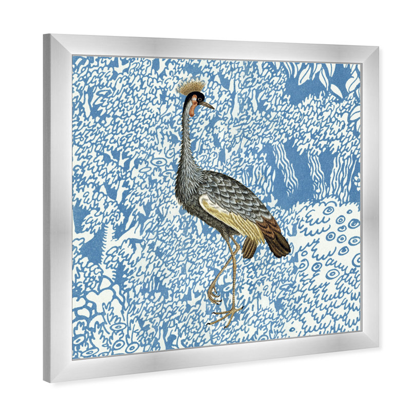 «Bird Pose 2», reproduction d'art mural, H 18 po x l 18 po x P 0,5 po, Argent