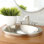 Lavabo de salle de bain ovale encastré en nickel brossé Hibiscus