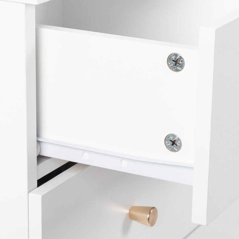 Commode 7 tiroirs 26 po Andice, Blanc