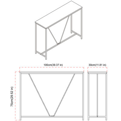 Alexanda 75cm Console Table