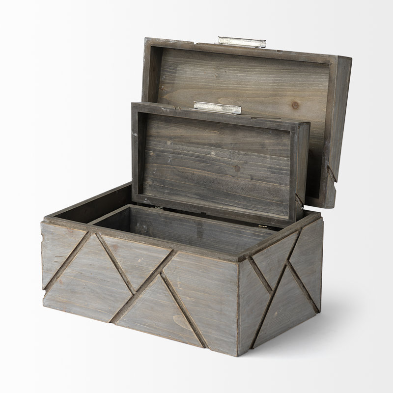 Foundry Select Niobe Solid Wood Decorative Bin