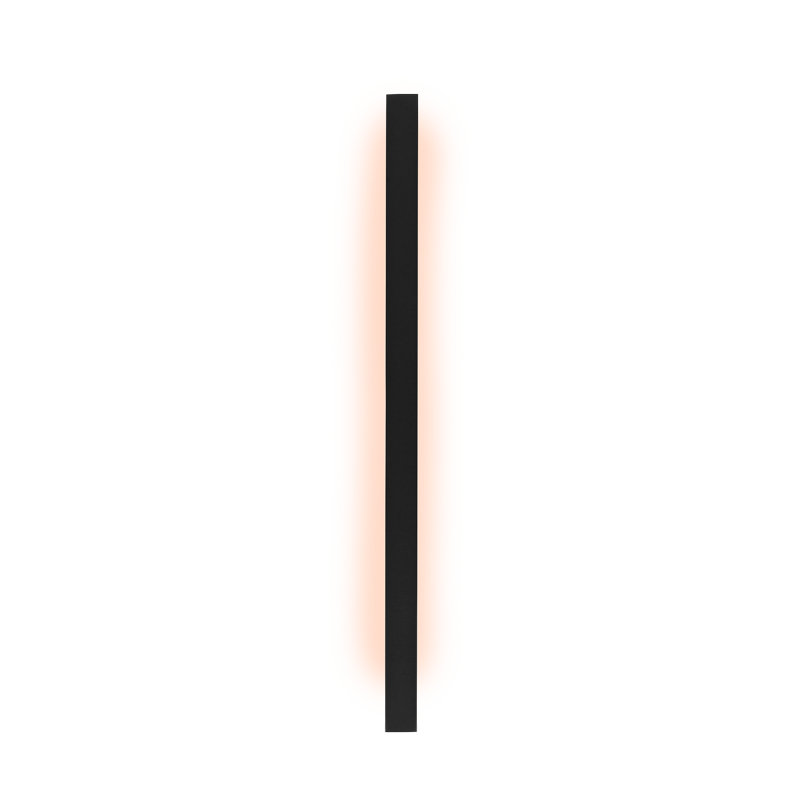 Mick De Giulio Stagger Small Outdoor Wall Sconce in Black with Acrylic shade, 25" H x 4" W x 5" D