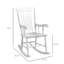 Chaise berçante d'extérieur en bois, 350 lb Chaise berçante avec haut dossier pour jardin, patio, balcon, noir-1893867336