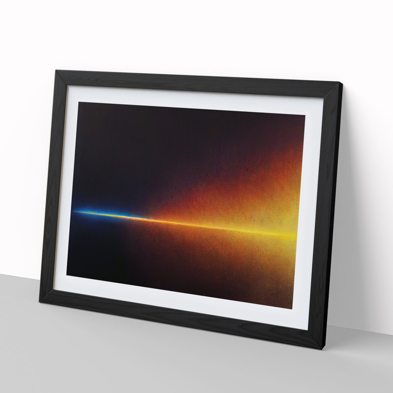 Modern Abstract - Single Picture Frame Print, Black Framed, 46cm H x 64cm W x 2cm D
