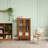 2 Doors Curio Cabinet with Tempered Glass Doors,-964963535