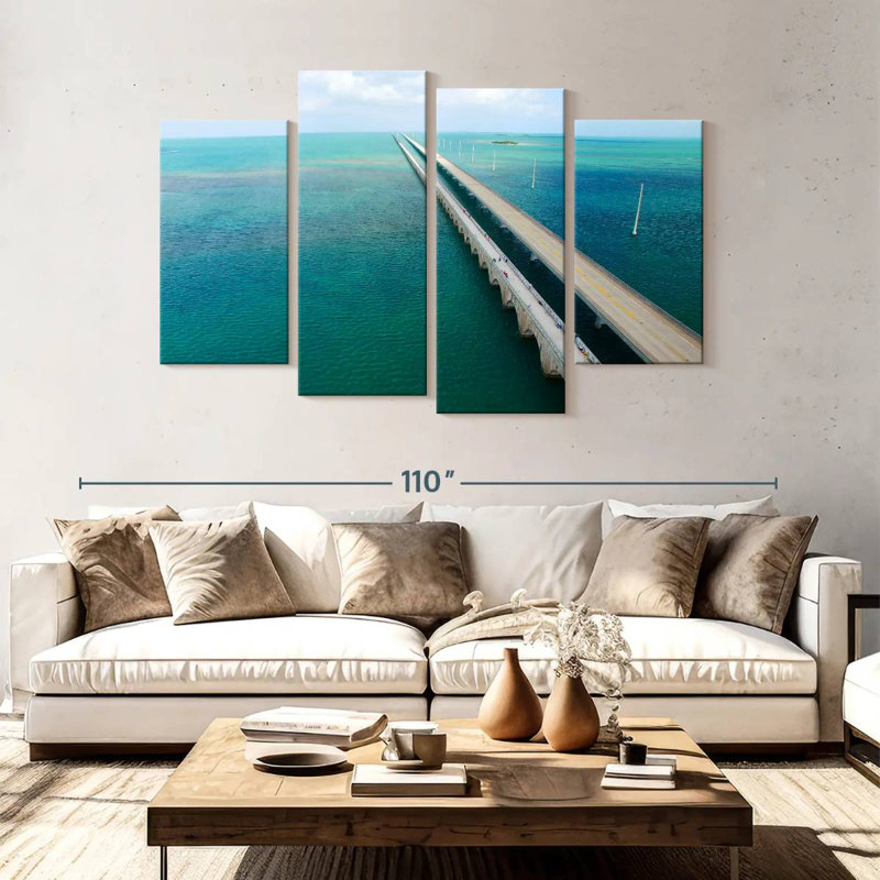 Seven Mile Bridge Florida, H 54 po x l 84 po