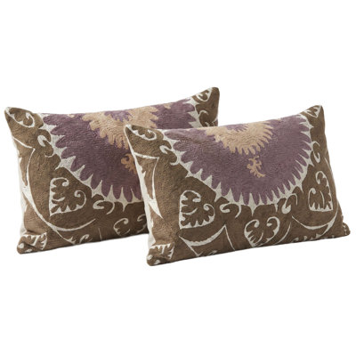 Pair Of Vintage Samarkand Pillow Covers And Inserts