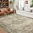 9X12 Vintage Area Rugs For Living Room, Washable Carpet Indoor Non Slip Large Area Rugs, Soft Low Pile Rug Foldable Floor Rug For Bedroom Dining Room Dorm (Taupe)-848317068