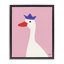 «Crowned Goose on Pink Grey», art mural sur toile flottante par Jessica Beck