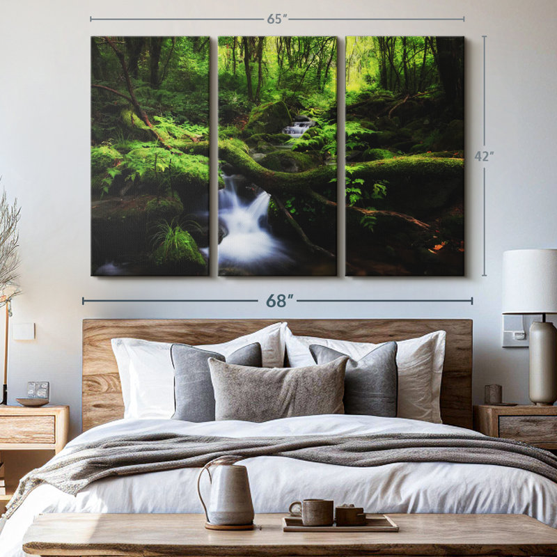 «Sangdong Moss Valley», 3 pièces, H 42 po x l 65 po x P 1,25 po