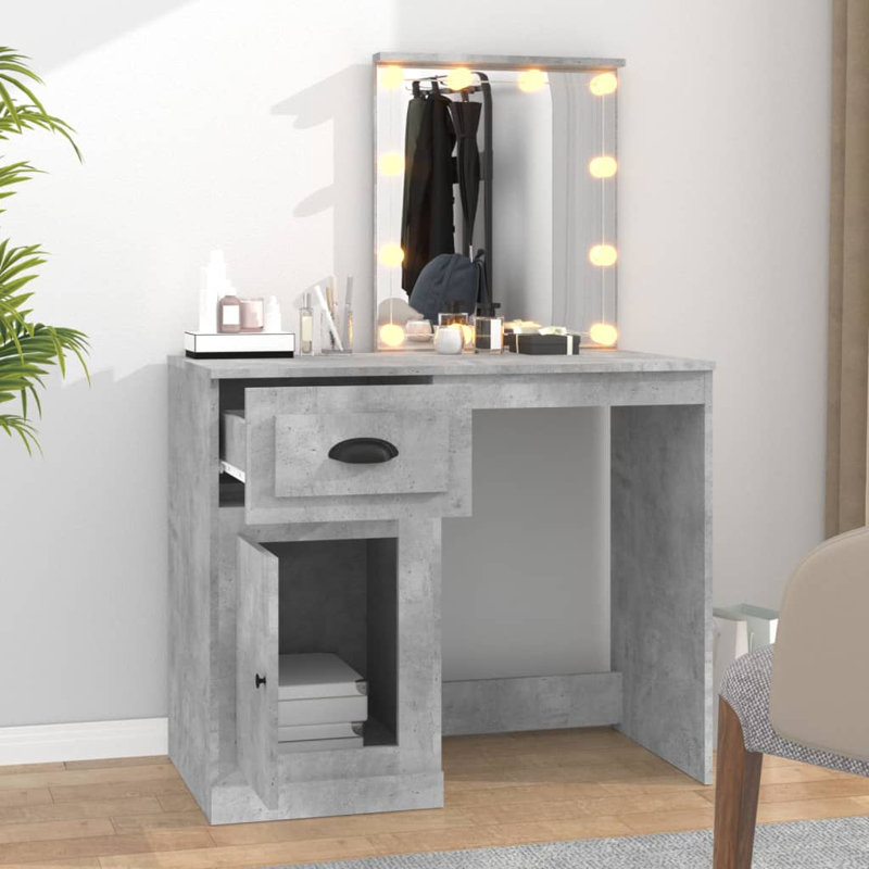Bellefontaine Dressing Table, Concrete Grey