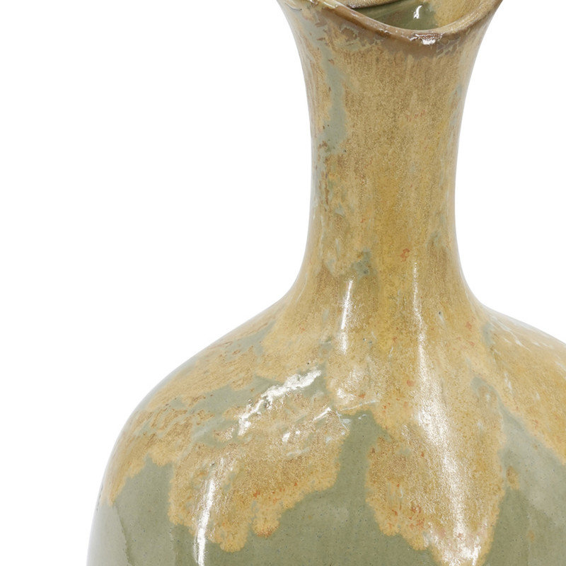 Vase à glaçure réactive de 5,5 x 4,5 x 10,8 pouces