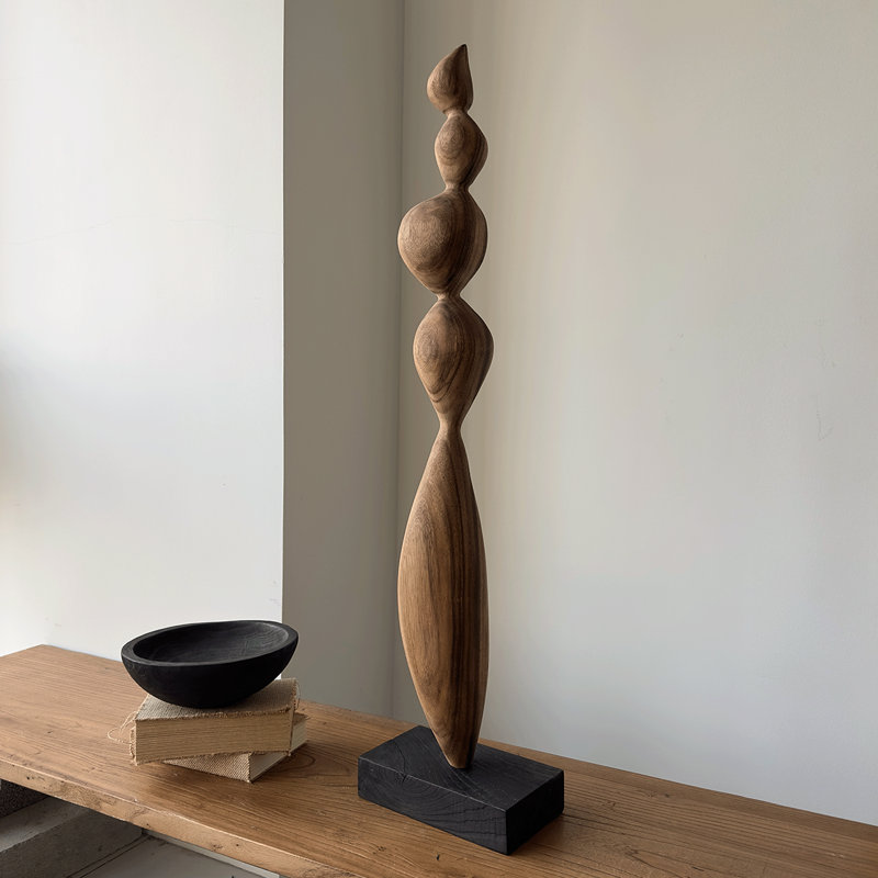 Medieval-Style Walnut Wood Creative Sculpture Ornaments
