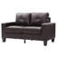 Fauteuil d'appoint en cuir PU brun foncé avec rangement, G464a-l, lit superposé en mousse G464a-l, rembourré,
