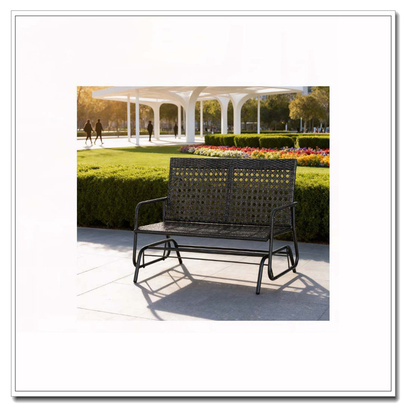 Banc de patio extérieur en osier