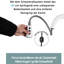 White Kitchen Tap Lead-Free Pull Out Spray Mixer Tap Swivel 1-Lever Pause Button