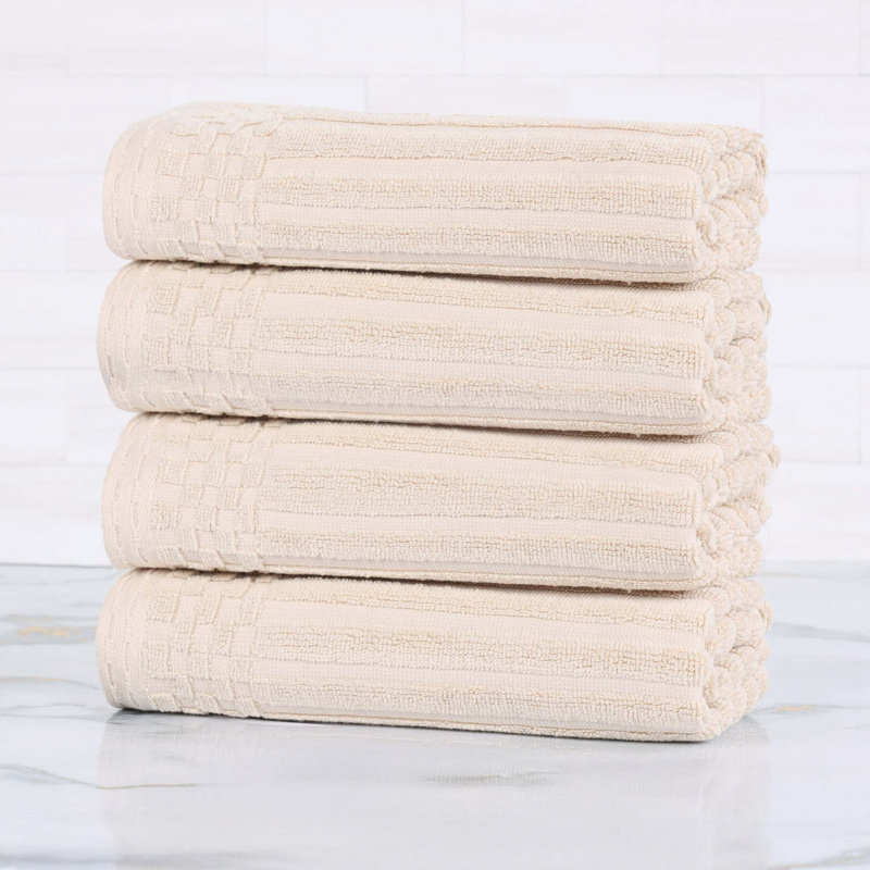 Ensemble de serviettes en coton Kleiman, Ivoire ivoire
