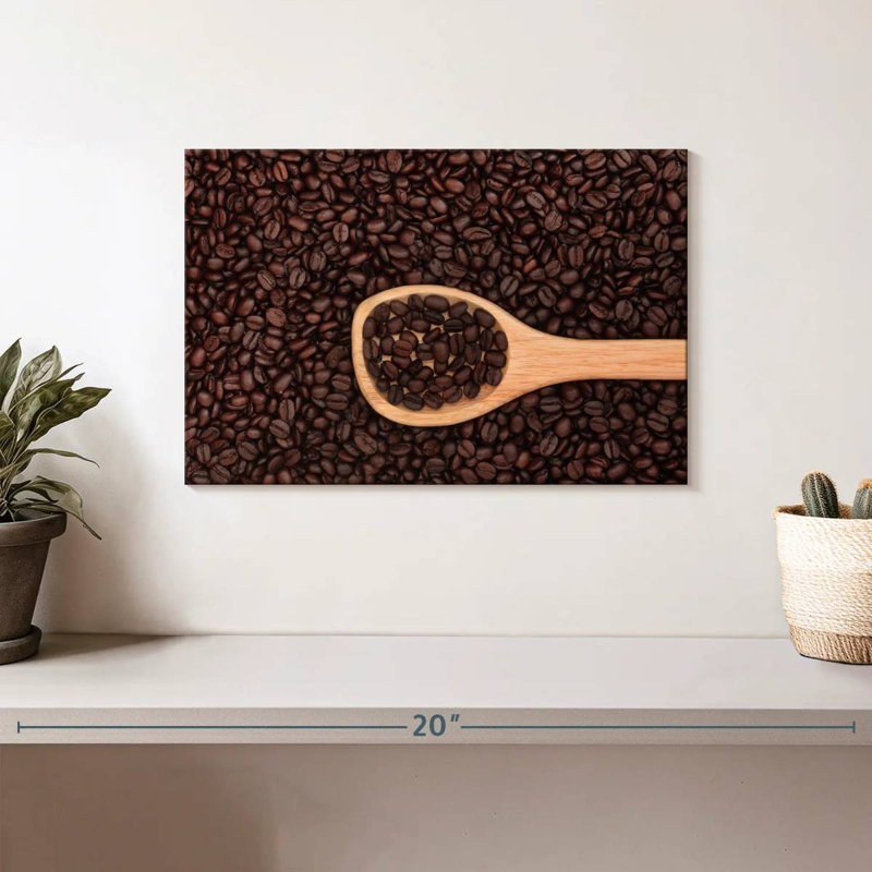 Yarlin Coffee Beans On Spoon, 8" H x 12" W