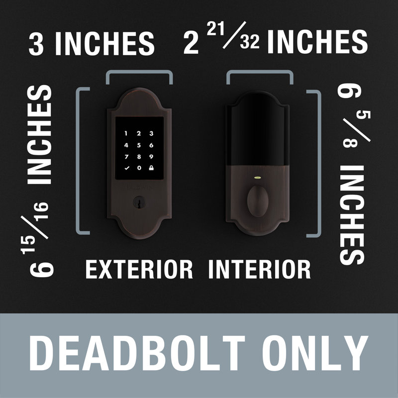 Single Cylinder Smart Deadbolt Z-Wave Technology, Venetian Bronze
