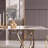 Modern Sintered Stone Dining Table with Metal Fram-112772952