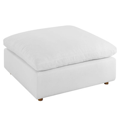 Commix Down Filled Overstuffed Ottoman In Black