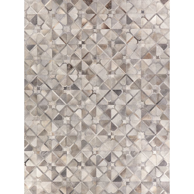 Natural Hide Cowhide Geometric Indoor Rug