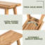 Banc d'extérieur en bois massif-1427074782