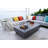 Metroplis 56" Outdoor Concrete Fire Table 45,000 BTU - Includes Lava Rocks and PVC Cover-91892856-91892858