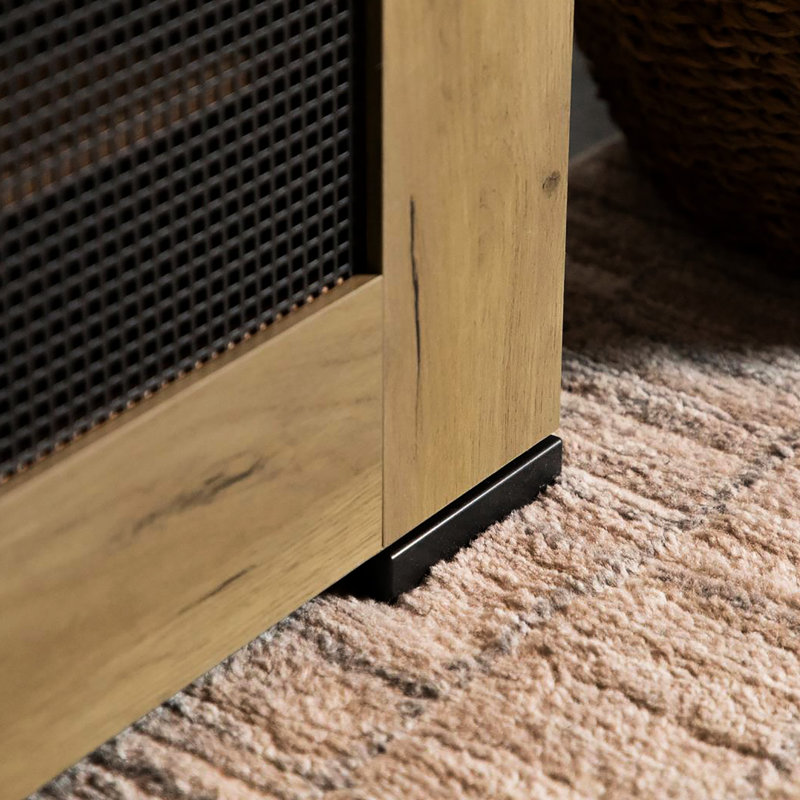 Golden Oak Cabinet With Mesh Screens - Neat Shoe Storage For Any Area, 6 Compartments, 4 Adjustable Shelves, Rustic Feel And Door Maximize In All Areas, Vibe