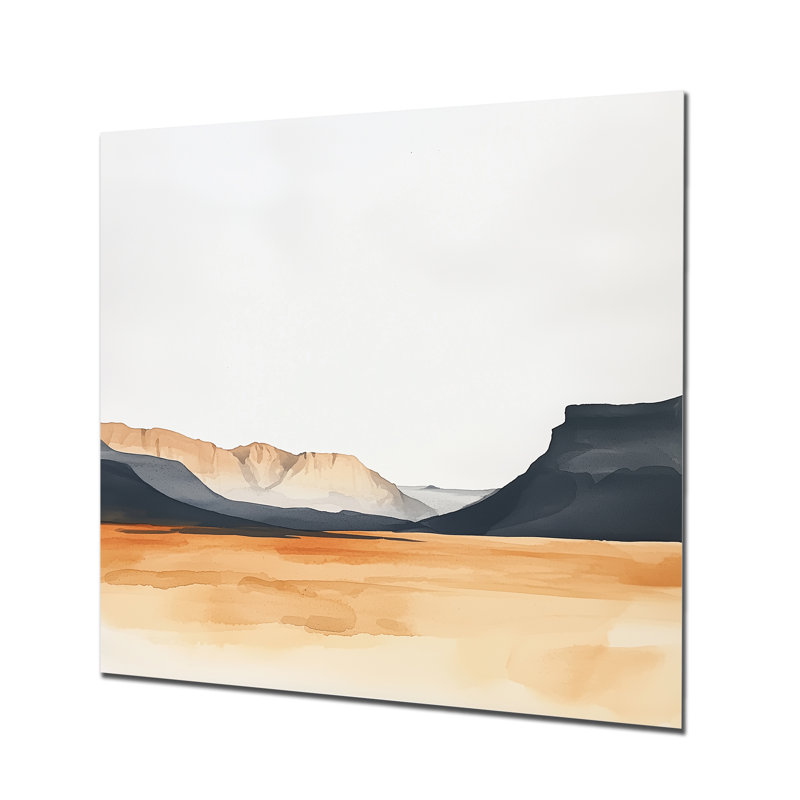 Silent Serenade Of Wadi Rum Landscape II - Desert Metal Wall Decor, Global Metal Print, 29" H x 29" W x 0.84" D
