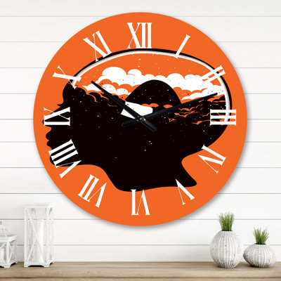 Horloge murale moderne Mid-Century Imagination