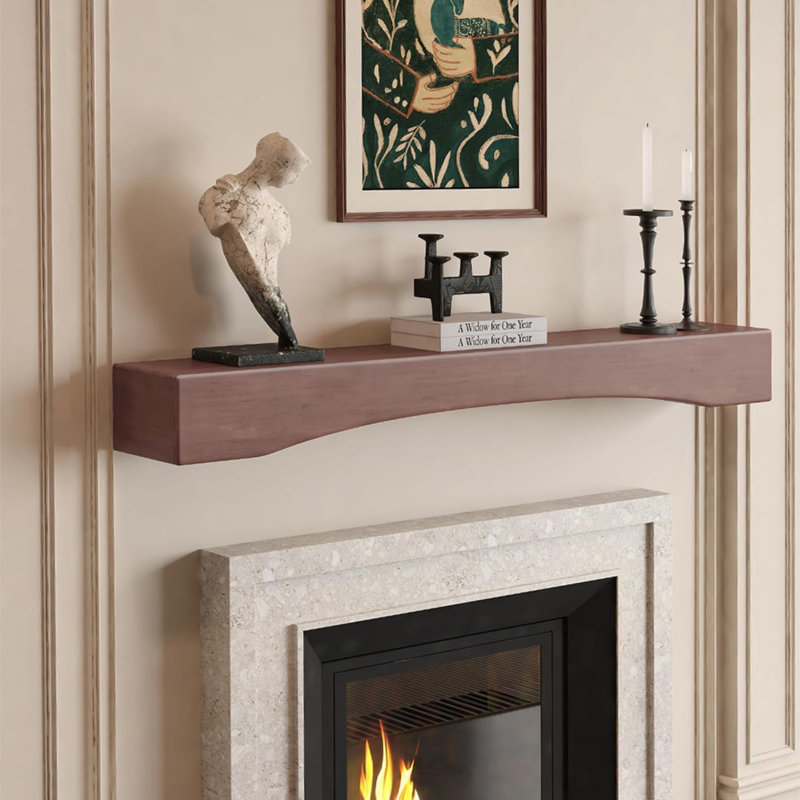 Solid wood arched front wall stove frame
