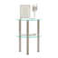 Table basse Feigin, table basse circulaire en verre à double couche, table design minimaliste