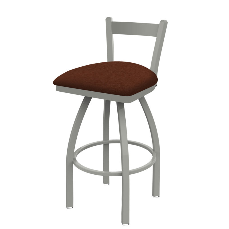 Tabouret de bar 821 Catalina, Adobe Rein, Nickel anodisé, Tabouret de bar (assise de 30 po de hauteur)