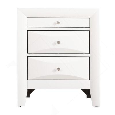 Elegant Contemporary White Nightstand