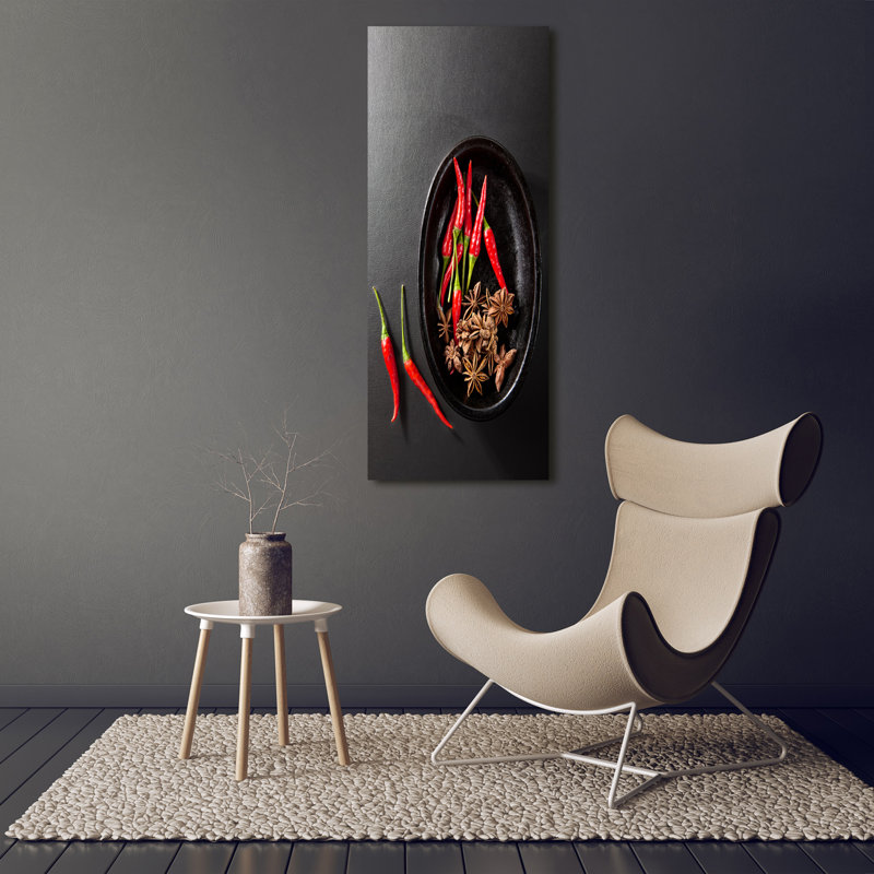 Chilli peppers 1 Piece Wrapped Canvas Wall Art
