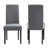 Tufted Linen Fabric Upholstered Parsons Dining Chairs Gray-970455840-942828731