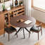 Table de salle à manger 47,2 "en bois massif pour 4 à 6 personnes avec base piédestal entrecroisée-869833105-869833109