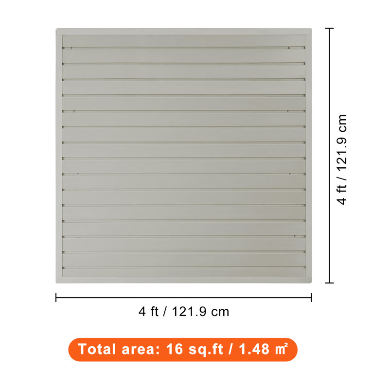 Panneaux à lattes, panneaux de garage gris, H 47 po x l 47 po