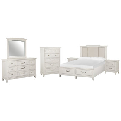 Commode 2 tiroirs à panneau de rangement avec miroir de paysage et commode Murtagh