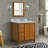 37'' Single Bathroom Vanity with White Carrara Marble Top