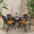 Newton 4 - Person Patio Dining Set with Round Table , Cushions Included-129911032